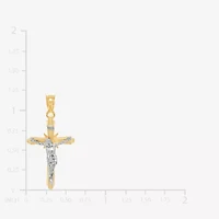 Crucifix Unisex Adult 14K Gold Cross Pendant