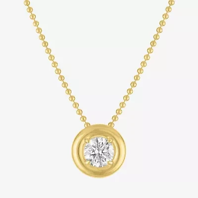 Diamond Addiction (G-H / Si2-I1) Womens 1 1/ CT. T.W. Lab Grown White Diamond 14K Gold Over Silver 18 Inch Pendant Necklace