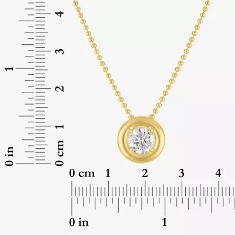 Diamond Addiction (G-H / Si2-I1) Womens 1 1/ CT. T.W. Lab Grown White Diamond 14K Gold Over Silver 18 Inch Pendant Necklace