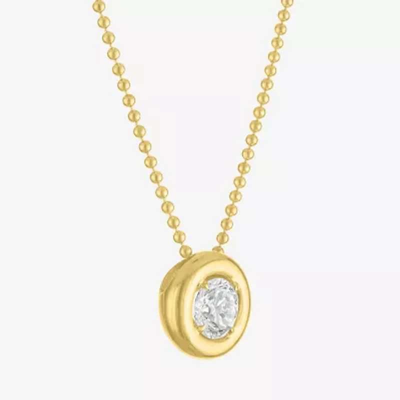 Diamond Addiction (G-H / Si2-I1) Womens 1 1/ CT. T.W. Lab Grown White Diamond 14K Gold Over Silver 18 Inch Pendant Necklace