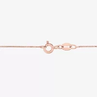 G-H / Si2-I1) Womens 1/10 CT. T.W. Lab Grown White Diamond 14K Rose Gold Over Silver Heart 18 Inch Pendant Necklace