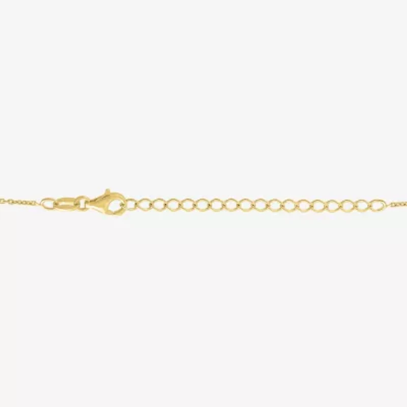 Diamond Addiction (G-H / Si2-I1) Womens 1/10 CT. T.W. Lab Created Blue Sapphire 14K Gold Over Silver Evil Eye 15 Inch Pendant Necklace