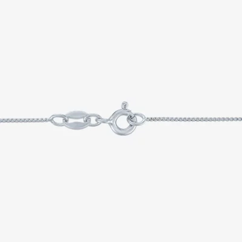 (G-H  /  Si2-I1) Womens 1/10 CT. T.W. Lab Grown White Diamond Sterling Silver Heart 18 Inch Pendant Necklace