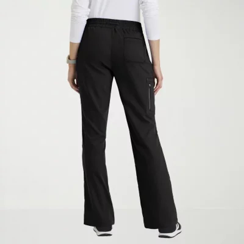 Grey's Anatomy™ by Barco Classic Grp735 Erin 5-Pocket Mid-Rise Fit & Flare Leg Womens Petite Stretch Fabric Moisture Wicking Scrub Pant