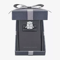 Grown Gorgeous (F / Vs2) Womens 7 Ct.T.W. Lab White Diamond 14K Gold Oval Side Stone Engagement Ring