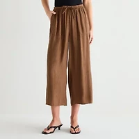 a.n.a Womens Tall Wide Leg Cropped Pant