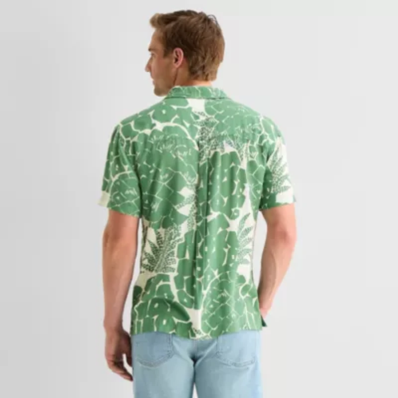 St. John's Bay Camp Mens Short Sleeve Shirt
