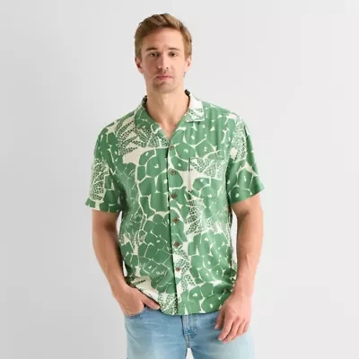 St. John's Bay Camp Mens Short Sleeve Shirt