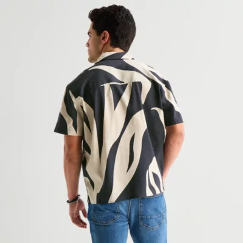 Arizona Mens Short Sleeve Regular Fit Button-Down Shirt