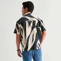Arizona Mens Short Sleeve Regular Fit Button-Down Shirt