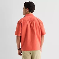 Arizona Mens Short Sleeve Regular Fit Button-Down Shirt