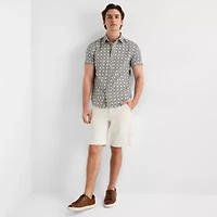 mutual weave Mens Short Sleeve Classic Fit Button-Down Shirt