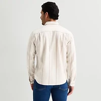 mutual weave Mens Long Sleeve Classic Fit Button-Down Shirt