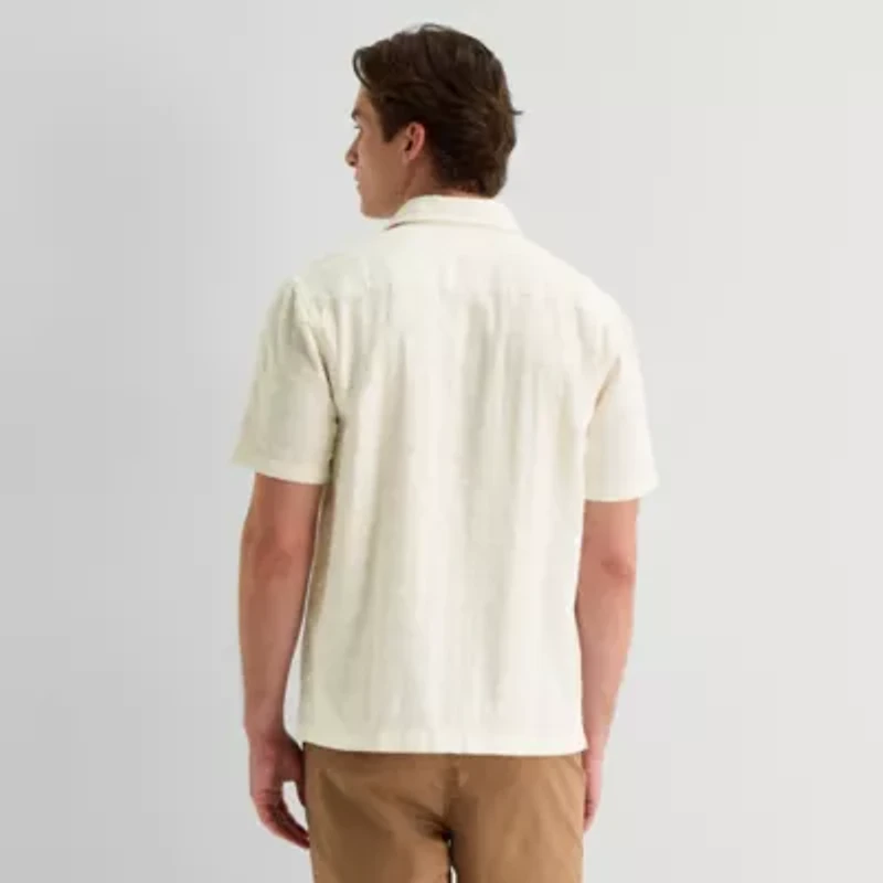 mutual weave Mens Short Sleeve Classic Fit Button-Down Shirt