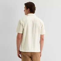 mutual weave Mens Short Sleeve Classic Fit Button-Down Shirt