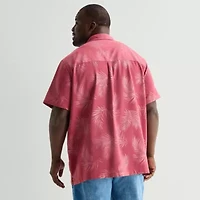 St. John's Bay Button-Down Mens Short Sleeve Breathable Big and Tall Camp Shirt