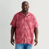 St. John's Bay Button-Down Mens Short Sleeve Breathable Big and Tall Camp Shirt