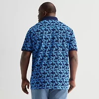 Shaquille O'Neal XLG™ Big and Tall Mens Regular Fit Short Sleeve Polo Shirt