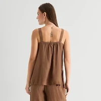 a.n.a Womens Square Neck Sleeveless Tunic Top