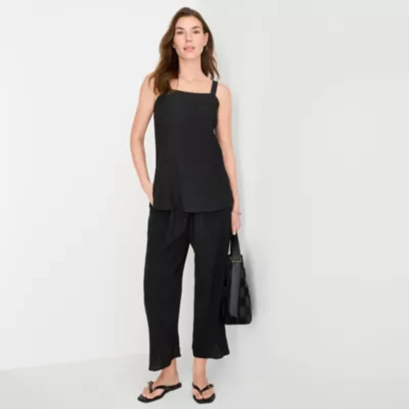 a.n.a Womens Square Neck Sleeveless Tunic Top