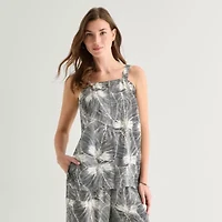 a.n.a Womens Square Neck Sleeveless Tunic Top