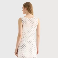 a.n.a Sheer Womens Draped Neck Sleeveless Tank Top