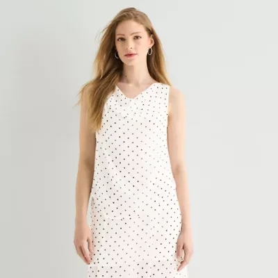 a.n.a Sheer Womens Draped Neck Sleeveless Tank Top