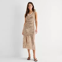 a.n.a Sheer Womens Draped Neck Sleeveless Tank Top