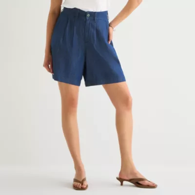 a.n.a Womens 7" High Rise Denim Short