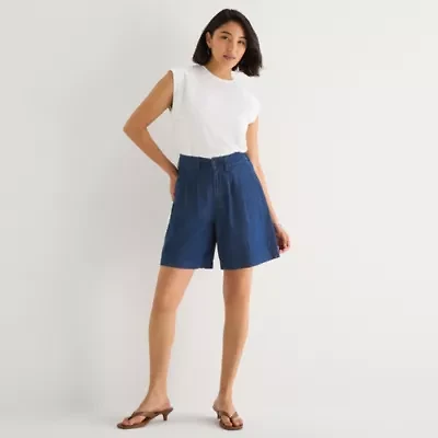 a.n.a Womens 7" High Rise Denim Short