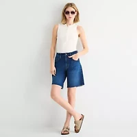 a.n.a Womens 9" Mid Rise Bermuda Short