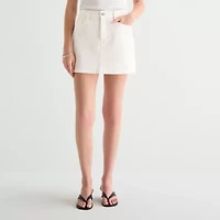 a.n.a Womens Mid Rise Mini Denim Skirt