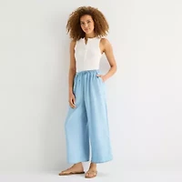 a.n.a Womens Wide Leg Cropped Pant