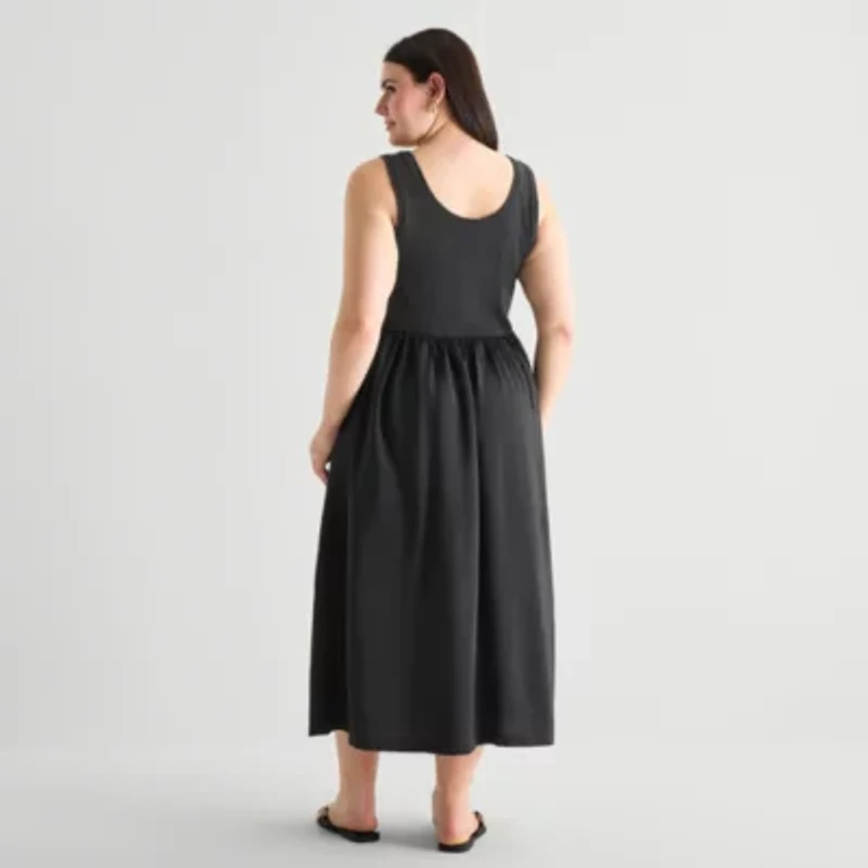 a.n.a Womens Plus Sleeveless Maxi Dress