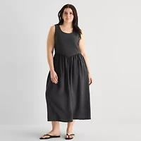 a.n.a Womens Plus Sleeveless Maxi Dress