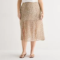 a.n.a Womens Plus Midi Skirt