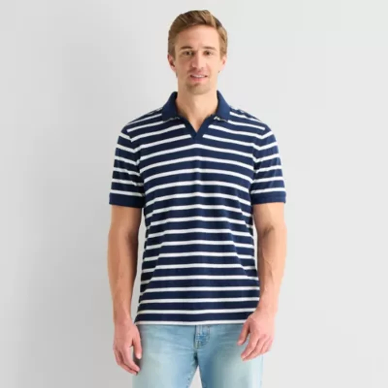 St. John's Bay Johnny Collar Mens Classic Fit Short Sleeve Polo Shirt