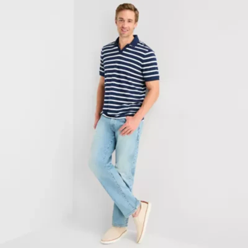 St. John's Bay Johnny Collar Mens Classic Fit Short Sleeve Polo Shirt