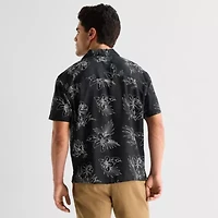 Arizona Mens Short Sleeve Regular Fit Button-Down Shirt