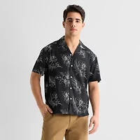 Arizona Mens Short Sleeve Regular Fit Button-Down Shirt