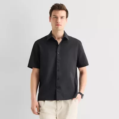Stylus Mens Short Sleeve Camp Shirt