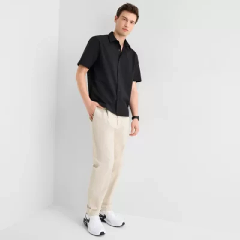 Stylus Mens Short Sleeve Camp Shirt