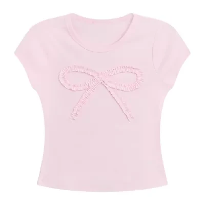 by&by girl Big Kid Girls Round Neck Short Sleeve T-Shirt