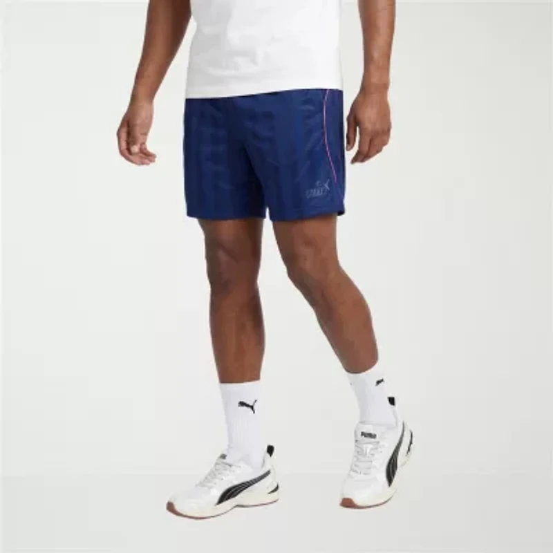 PUMA Mens 8" Adjustable Waist Drawstring Soccer Short