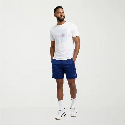 PUMA Mens 8" Adjustable Waist Drawstring Soccer Short