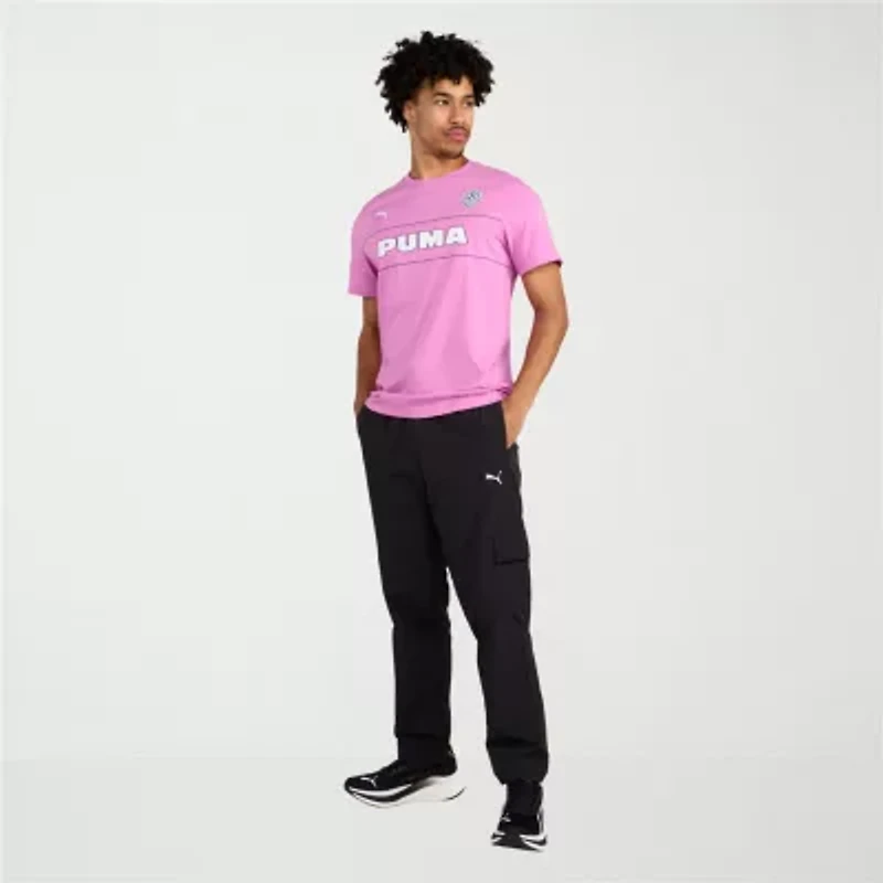 PUMA Mens Crew Neck Short Sleeve Regular Fit Graphic T-Shirt