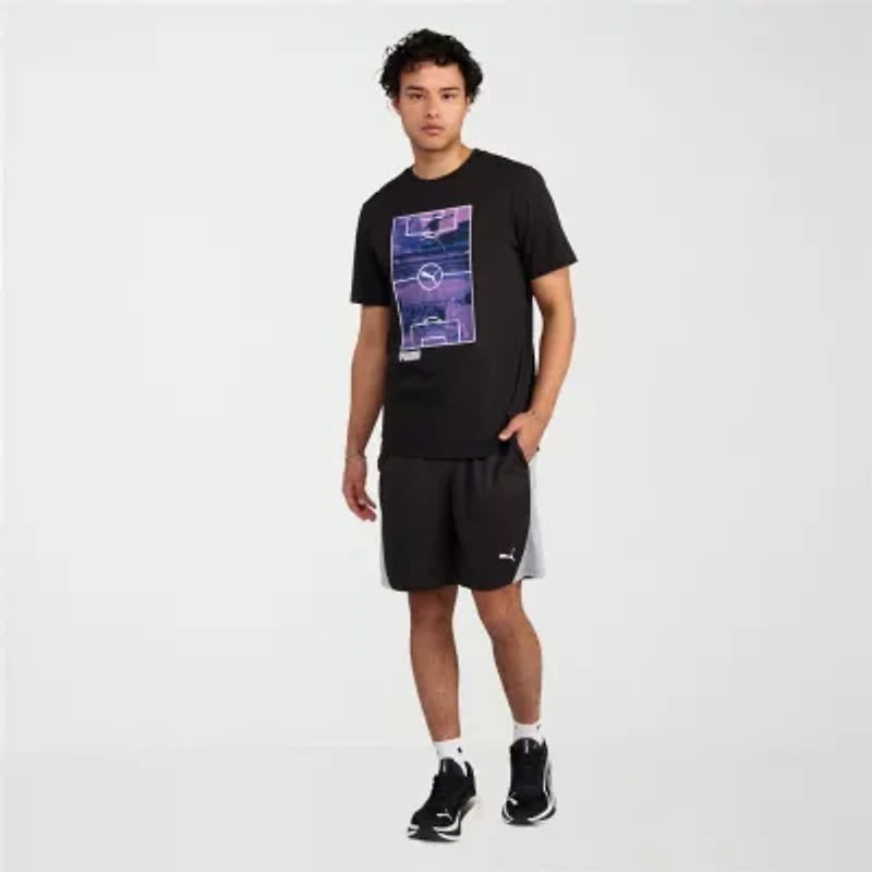 PUMA Mens Crew Neck Short Sleeve Regular Fit Graphic T-Shirt