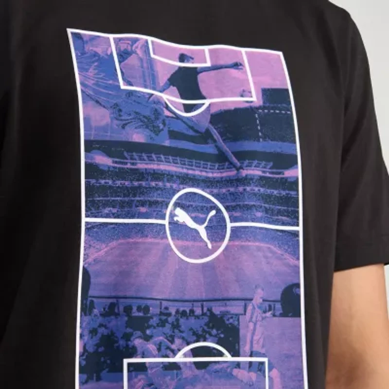 PUMA Mens Crew Neck Short Sleeve Regular Fit Graphic T-Shirt