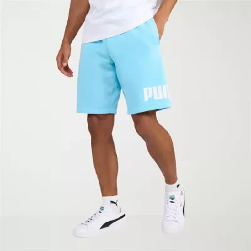 PUMA Mens 10" Adjustable Waist Drawstring Workout Shorts
