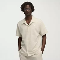 PUMA Mens Short Sleeve Regular Fit Stretch Fabric Button-Down Shirt